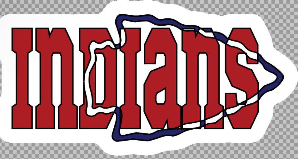 Indians Arrowhead Die Cut Vinyl Sticker